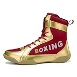 ▶Respirant et confortable : les chaussures de boxe sont fabriquées en textile doux et en cuir microfibre, elles sont donc légères et très pratiques for faire de l'exercice.