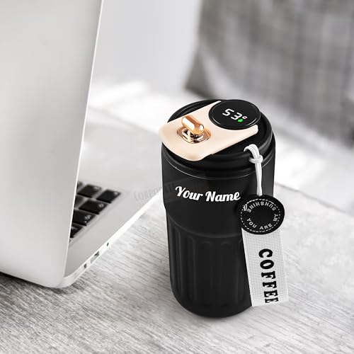 Image of CORPORATE PORIUM Customised Stainless Steel Coffee Mug 350 ML | Double Wall Coffee Mug Steel Diwali Item | Hot & Cold for 4 Hours | Office Coffee Cup (Top Clip Mug)