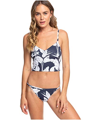 Roxy Printed Beach Classic Tankini Womens Rash Vest X Large Mood Indigo Flying Flowers