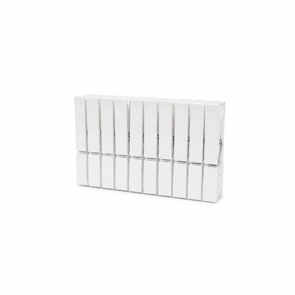 Mollette per bucato bianco (1 confezione da 10 PZ) | Disponibili in Vari Colori, Molla in Metallo, Uso Domestico, Compatte e Resistenti, Multiuso