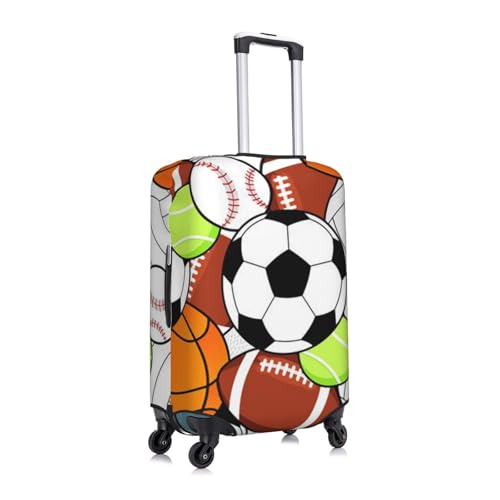 Sports Ball Print Suitcase Cover Luggage Protector Washable Elastic Fashionable Travel Gear Cover3
