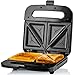 OVENTE Electric Sandwich Maker with Non-Stick Surface, 750W Indoor Grill with Indicator Lights, Easy to Clean and Store, Perfect for Cooking Breakfast Sandwiches Grilled Cheese Snacks, Black GPS401B OVENTE Electric Sandwich Maker with Non-Stick Surface, 750W Indoor Grill with Indicator Lights, Easy to Clean and Store, Perfect for Cooking Breakfast Sandwiches Grilled Cheese Snacks, Black GPS401B