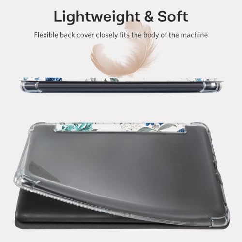 Image of CoBak Case for Kindle Paperwhite 12th Gen 2024 (7 inch) & Kindle Colorsoft Signature Edition (7 inch) - New PU Leather Cover and Clear Soft Silicone Back Cover with Auto Sleep Wake Feature