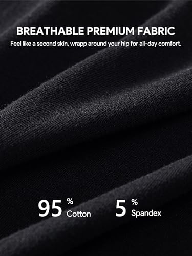 Image of Angelhood Women's Cotton Boy Shorts Underwear Anti Chafing Seamless Biker Shorts High Waisted Soft Plus Boxer Briefs 4 Pack