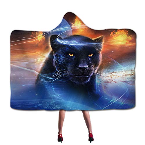 KOQTO Capucha Animales Manta Espesado hipoalergénico Sherpa Manta Polar Ultra Suave y cálido Invierno Computer TV Manta Lanzar para Adultos y Niños,T,130X150CM