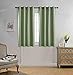 Miuco Blackout Curtains Room Darkening Curtains Textured Grommet Panels for Kitchen 2 Panels 52x63 Inch Long Sage