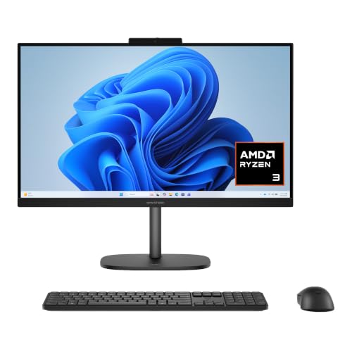 Image of HP OmniStudio 23.8 inch All-in-One Desktop PC, FHD Display, AMD Ryzen AI 3 30, 8 GB RAM, 512 GB SSD, AMD Radeon Graphics, Windows 11 Home, Jet Black, 24-cv0420 (2026)