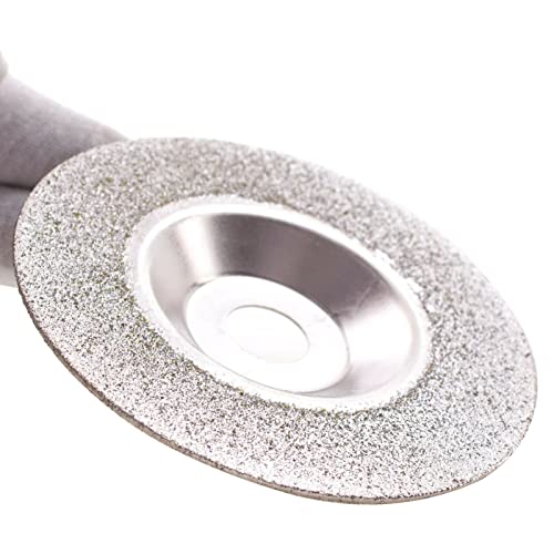 Vifaleno Disco de esmeril de diamante de 4 pol. Com roda revestida de grão 60 ferramentas convexas d