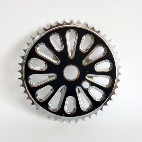DONSP1986 2\'\' Wide Pedal Crank Kit Part 40T/44T Sprocket Only - Bicycle Wide Crank Sprocket (Black, 44T)