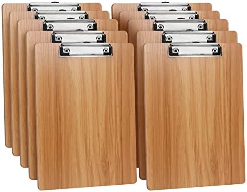 8x Klemmbretter A4 Holz - Clipboard Mit Metallklemme Für Büro & Schule