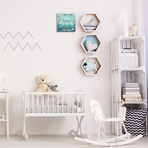 I-Love-You-to-The-Beach-and-Back-Wooden-Box-sign-Beach-Party-Decorations-Art-Signs-Rustic-Plaque-Decorations-for-Bathroom-Bedroom-and-Dining-Room-5-x-5-Inches I Love You to The Beach and Back Wooden Box sign Beach Party Decorations Art Signs Rustic Plaque Decorations for Bathroom Bedroom and Dining Room 5 x 5 Inches