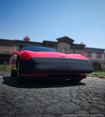 Image of C4 Corvette NoviStretch Front Bumper Mask : Fits All 1984-1996 C4 Corvette Models Including Grand Sport & ZR1 (Front Bumper Mask + Mirror Masks)