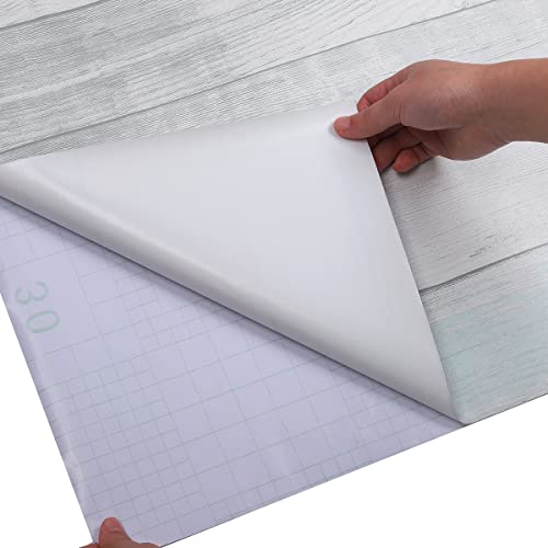 Self Adhesive Rustic Blue Wood Shiplap Contact Paper Shelf Liner For Kitchen Cabinets Dresser Drawer Table Cupboard Walls Furniture Decal 17.7X117 Inches #TOP2