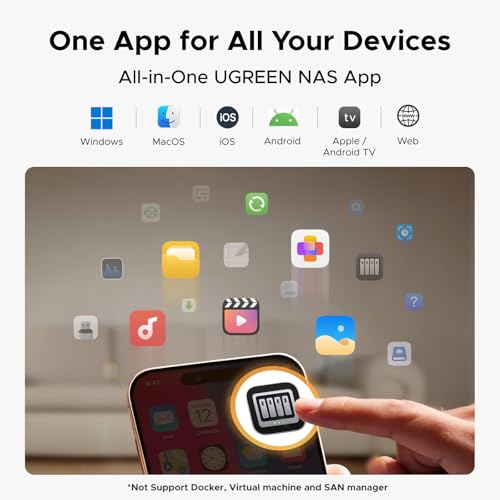 Image of UGREEN NAS DH2300 2-Bay Desktop NASync, Support Capacity 64TB (Diskless), Remote Access, AI Photo Album, Beginner Friendly System, 4GB RAM on Board,1GbE, 4K HDMI, Network Attached Storage(Diskless)