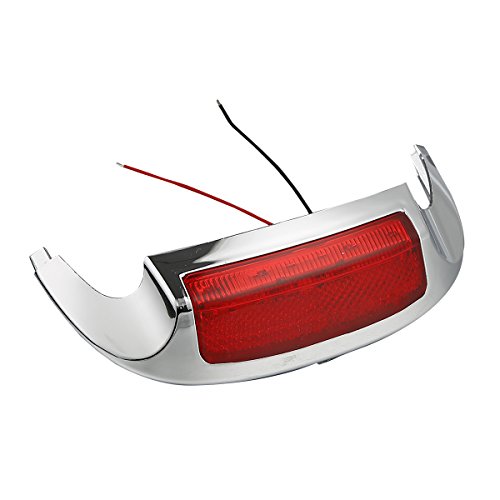 TCT-MOTORPARTS Front Fender Tip Red LED Lens Fit For Harley Ultra Limited FLHTK 2014-2022 Tri Glide Ultra Classic 14-21