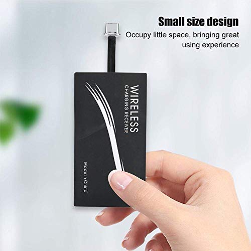 ASHATA 2Pcs Type C QI Charging Receiver Ultra Thin QI Receiver, Electromagnetic Induction 1000mA Fast Charging Receiver for All Type C Cell Phones