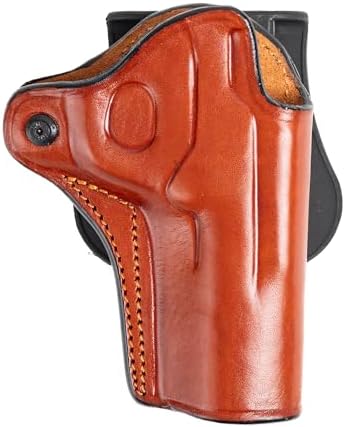 Leather Paddle Holster for Ruger Mark IV 22/45 Lite | OWB Holster | Adjustable Cant & Retention | Handmade Premium Leather Gun Holster by EDS Holster Detail