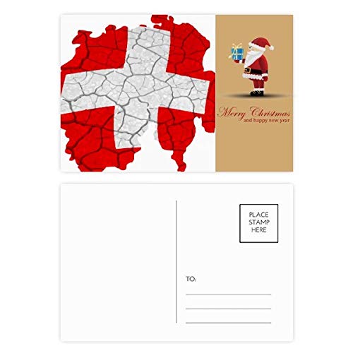 Cartes postales drapeau abstrait du Père Noël pour vœux originaux sans panne d'idée