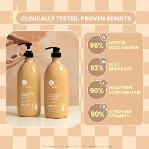Image of Luseta Rice Water Shampoo and conditioner Set Strengthening 33.8oz*2