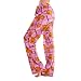 Halloween Pajama Pants Ghost Skeleton Pumpkin Pj Pants Orange Skull Spooky Soft Comfortable Lightweight Elastic Waist Wide Leg Fall Women's Pajama Bottoms Halloween Outfits Light Pink S