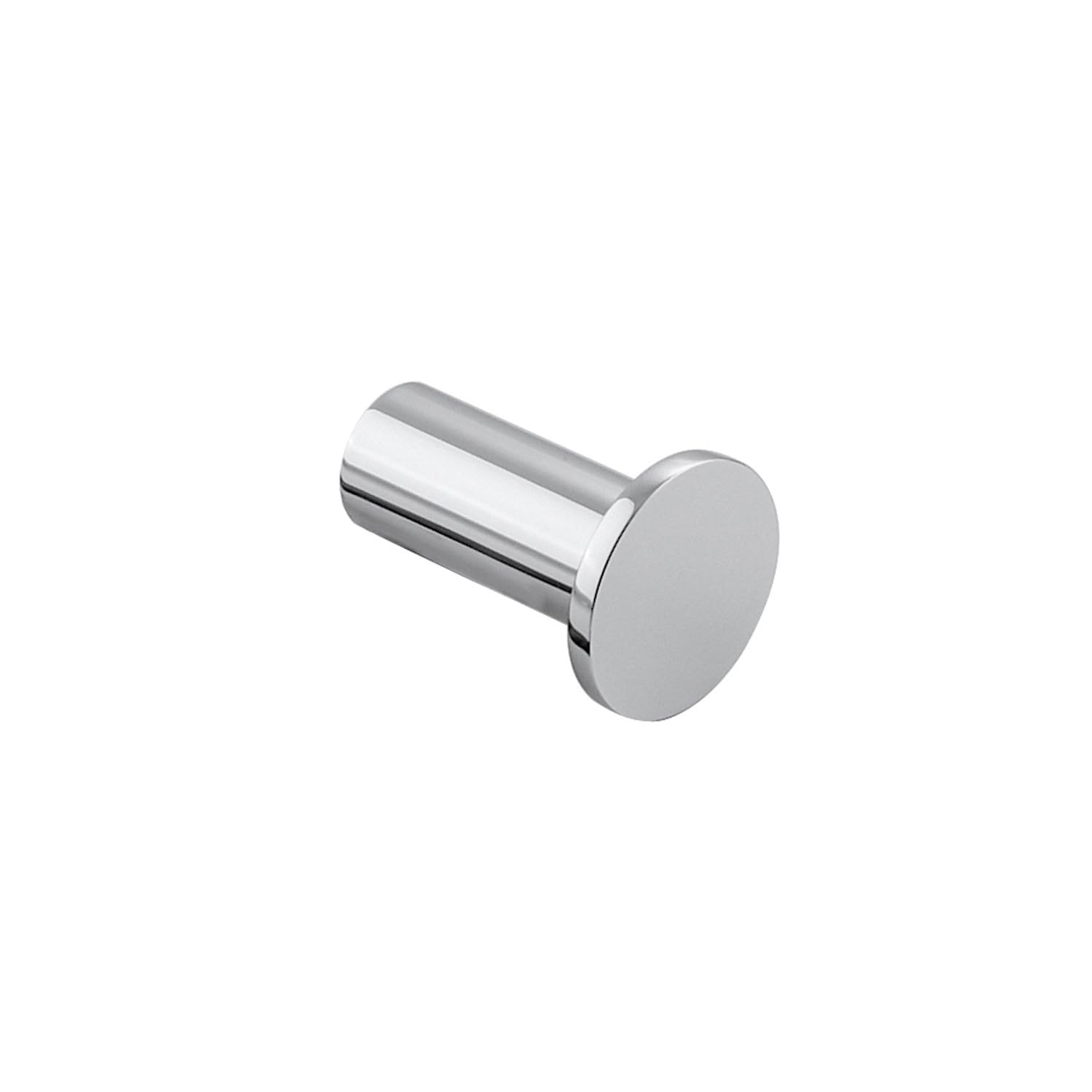 Cosmic Argent Architect Sp Circular And Minimalist Design Wall Hanger. Towel Hook With Screw Fastening. Chrome-Colored Metal Bathroom Accessory