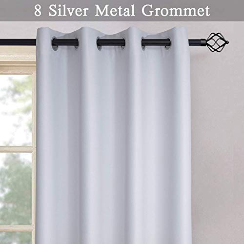 Image of SimpleHome Ombre Gradient Purple White to Gray Curtains for Bedroom,52Wx84L | Room Darkening Curtains,Light Blocking Thermal Insulated Grommet Window Curtains for Living Room,2 Panels,84 Inches Length