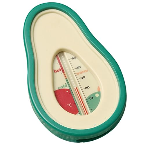 Yardwe 1pc Cartoon Avocado Floating Thermometer for Bathing Safe Water Temperature Monitor with Display Material for Bathtubs Pools and Hot Springs