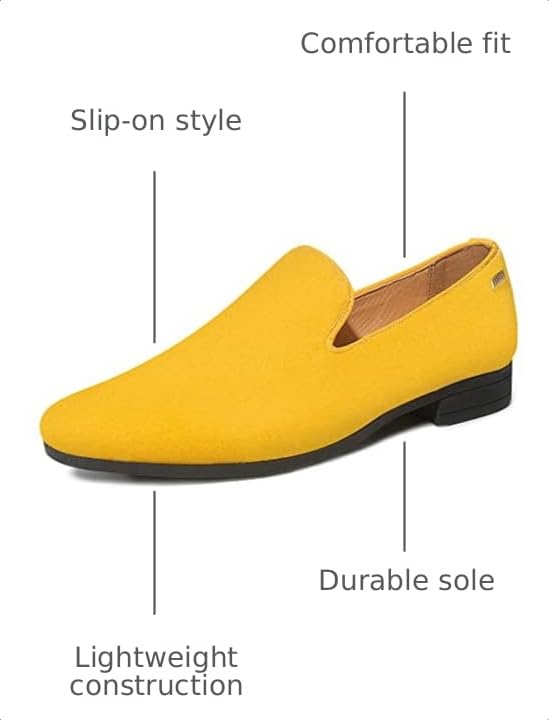 Image of UUBARIS Mens Velvet Loafers Slip-on Dress Shoes Fashion Style Driving Shoes Classic Tuxedo Shoes Casual Oxford Shoes