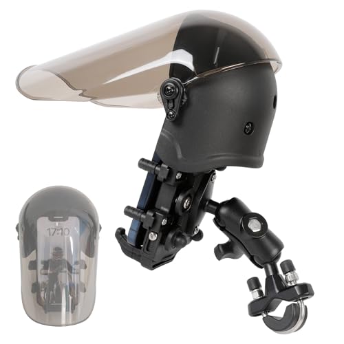 ZUZUXI Motorcycle Phone Mount with Vibration Dampener Waterproof Sunproof Aluminum Alloy Handlebar Mounting Base One-Handed Operation Motorcycle Universal Phone Holder for 4.7-7.2 Smartphones