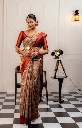 Image of Avantika Fashion Women's Kanjivaram Soft Silk Banarasi Sarees With Blouse Piece