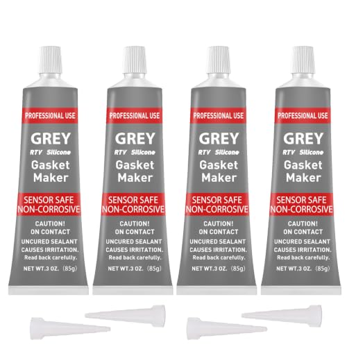 Image of 1DFAUL RTV Silicone Gasket Maker, High Temp Silicone Resist Oil, Gray, 340g