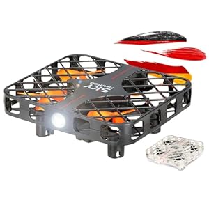 RC ferngesteuerte 4-Kanal mini Drohne mit Schutz-Käfig, Flying-Ball UFO-Drone, Quadcopter mit Gyro-Technik, Rückholfunktion, Headless-Mode und 3D-Flip, Spielzeug Quadrocopter für Kinder und Erwachsene
