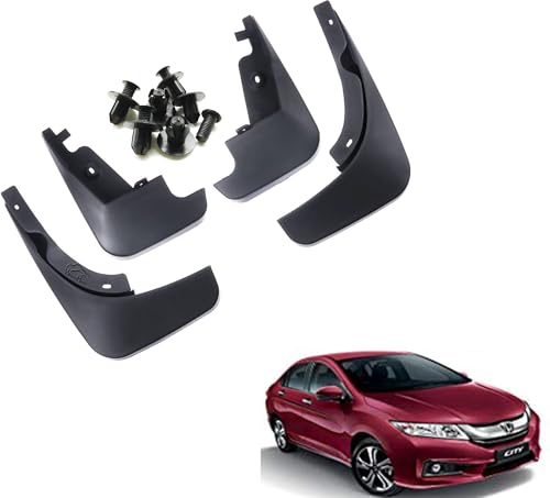 Image of WolkomHome Mud Flap Compatible with City Ivtec 2016 - Durable Splash Guards for Car Exterior Protection