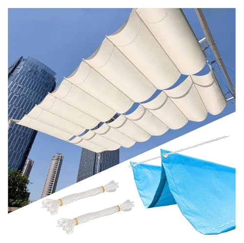 ZCXMNL Velas De Sombra Retráctiles Onduladas, Toldo De Pérgola Resistente A Los Rayos UV, Cubierta De Sombra De Techo De HDPE, Protección Solar For Jardín, Patio Y Terraza, 68 Tamaños(2x6m)