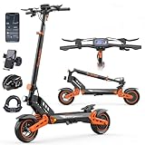 Monopattino Elettrico per Adulti, 2000-W Motore Di Potenza, Autonomia Di Guida Di 70-80 Km, Batteria Da 52 V 20 Ah, Acceleratore a Pollice, Manubrio Regolabile in Altezza, Pedali Allargati, Display HD