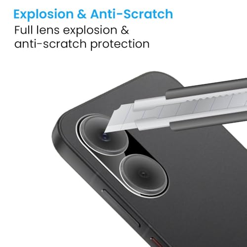 Image of FIRST MART Black Camera Lens Protector for Poco X8 Pro | 9H Tempered Glass, HD Clear, Scratch Resistant, Anti-Fingerprint, Case-Friendly | Pack of 1