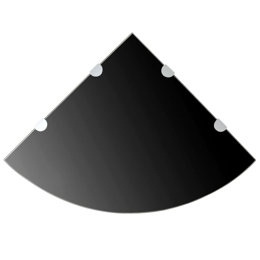 Estantería esquinera negra de 45 cm: organiza tu salón con repisas de cristal