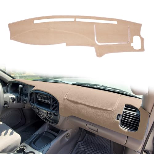 puxhig Dashboard Cover Dash Cover Mat Pad Carpet Custom Fit for 2000-2006 Toyota Tundra/ 2001-2007 Toyota Sequoia (Beige)