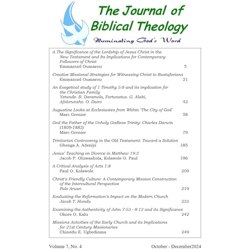The Journal of Biblical Theology, Volume 7, Number 4 by John W. Carter episode artwork