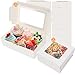 Yideng Scatole per Cupcake, 20 Pezzi di Scatola Torta con Finestra e Inserti Scatole Cupcake 4/6 Fori Scatole per Muffin Scatole per Pasticceria Scatole Regalo per Cupcakes, Biscotti, Muffin, Dessert