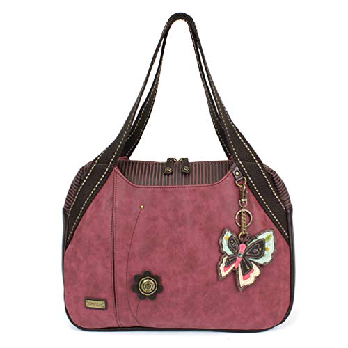 CHALA Bowling Tote Bag Burgundy
