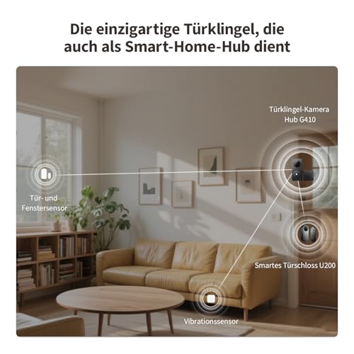 Aqara Smart Türklingel Kamera G410 mit Chime, Integrierte Matter Hub,Grau – Ansicht 5