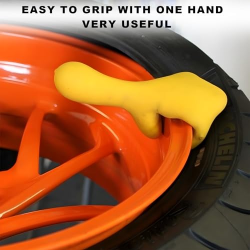 Image of KVAEY Coated Bead Keeper Tire Changer Tool, Cast Iron Coated Tire Changing Tool Bead Retainer, PVC Coated Bead Keeper Heavy Duty Thing Tire Mounting Tool for Most Motorcycles