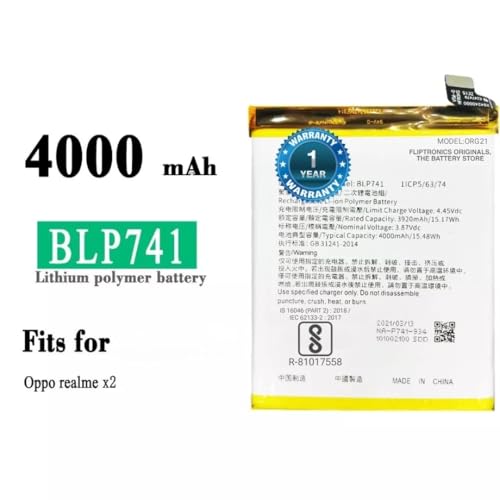 Image of Original BLP741 Battery for Realme XT /X2 RMX1921 RMX1992, RMX1993, RMX1991 Battery with 1 Year Warranty ** (Y00000224)