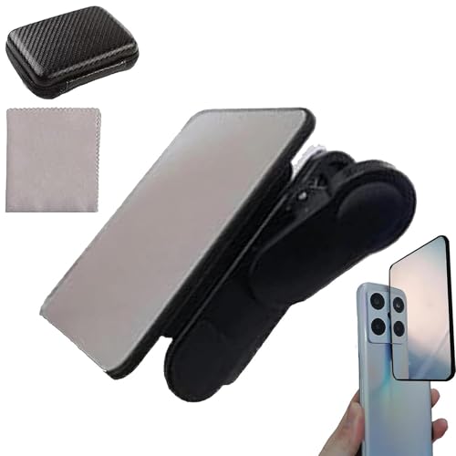 Clip miroir de caméra téléphonique, Clip Réflexion pour Miroir D'appareil Photo pour Smartphone, Verre smartphone réfléchissant, Réflecteur Selfie Téléphone Réglable Universel pour Photograph