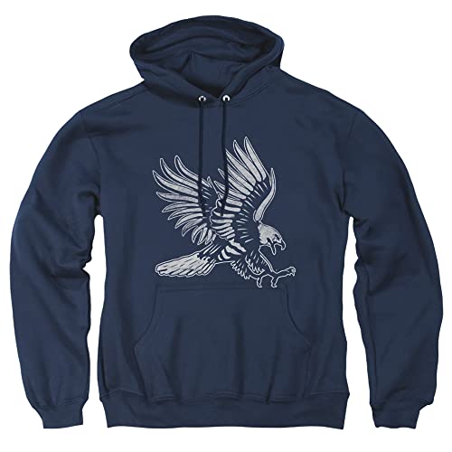 Dickinson State University Official Distressed Primary Logo Unisex Adult Pull-Over Hoodie,Dickinson State University, Large