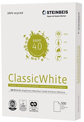 STEINBEIS 5216 080 19 00 2 Kopierpapier Recyclingpapier weiß A3