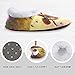 ALAZA Cow Butterfly Flower House Fleece Slippers Comfy Bedroom Shoes Anti-Slip for Women US 7-8
