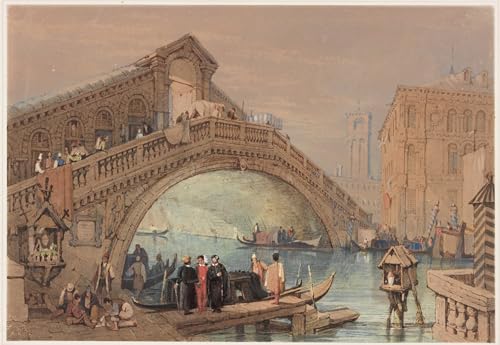 Toile Venise Rialto par Samuel Prout - Affiche Décoration Bureau 60x90cm