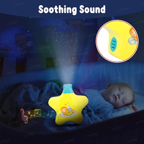 Image of Zest 4 Toyz Star Projector with Gentle Music and Soothing Light Battery Operated Portable Nursery Toy for for Babies, Multicolor